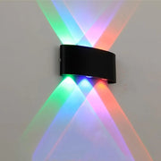 Aplica LED Fantas RGB Interior/Exterior, 6 Surse x 1W, IP65, Negru, 3000K