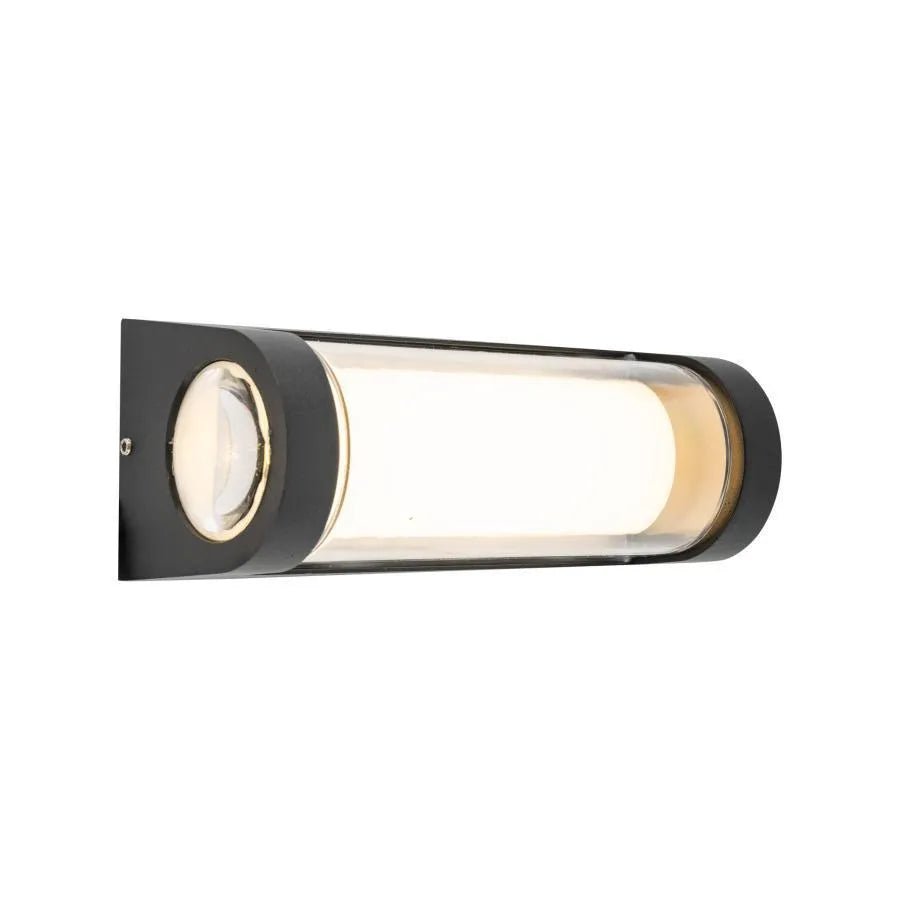 Lampada da parete a LED per esterni Han, 8W, metallo, applique da parete per esterno nera Titolo predefinito Alessandro Design