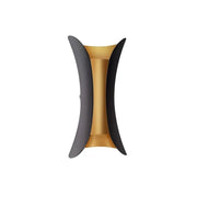 Lampada da parete per esterno LED Pauline 2, 10W, 20x10, 3000K, Metallo, Nero e Oro Lampade da parete per esterno Titolo predefinito Alessandro Design
