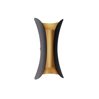 Lampada da parete per esterno LED Pauline 2, 10W, 20x10, 3000K, Metallo, Nero e Oro Lampade da parete per esterno Titolo predefinito Alessandro Design