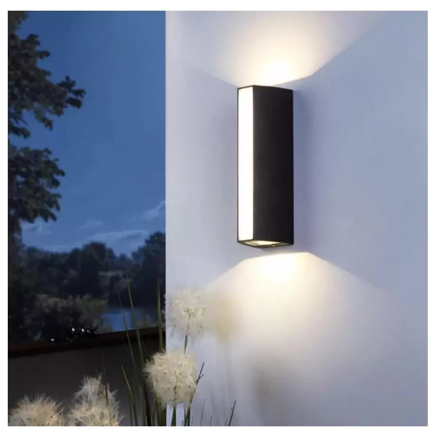 Lampada da parete a LED per esterni Berfin, 7W, 3000K, Nero, Lampada da parete per interni in metallo Titolo predefinito Alessandro Design