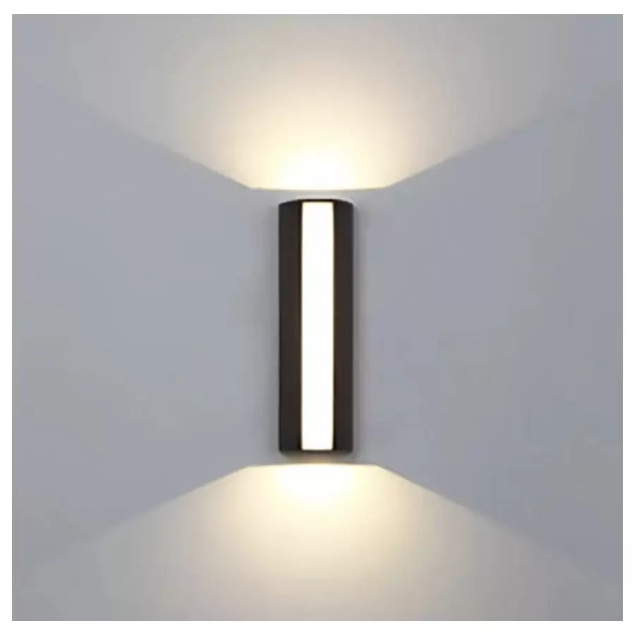 Lampada da parete a LED per esterni Berfin, 7W, 3000K, Nero, Lampada da parete per interni in metallo Titolo predefinito Alessandro Design