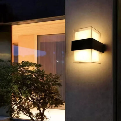 Lampada da parete per esterno LED Kennedy 12W Bianco Nero Lampade da parete per esterno Titolo predefinito Alessandro Design