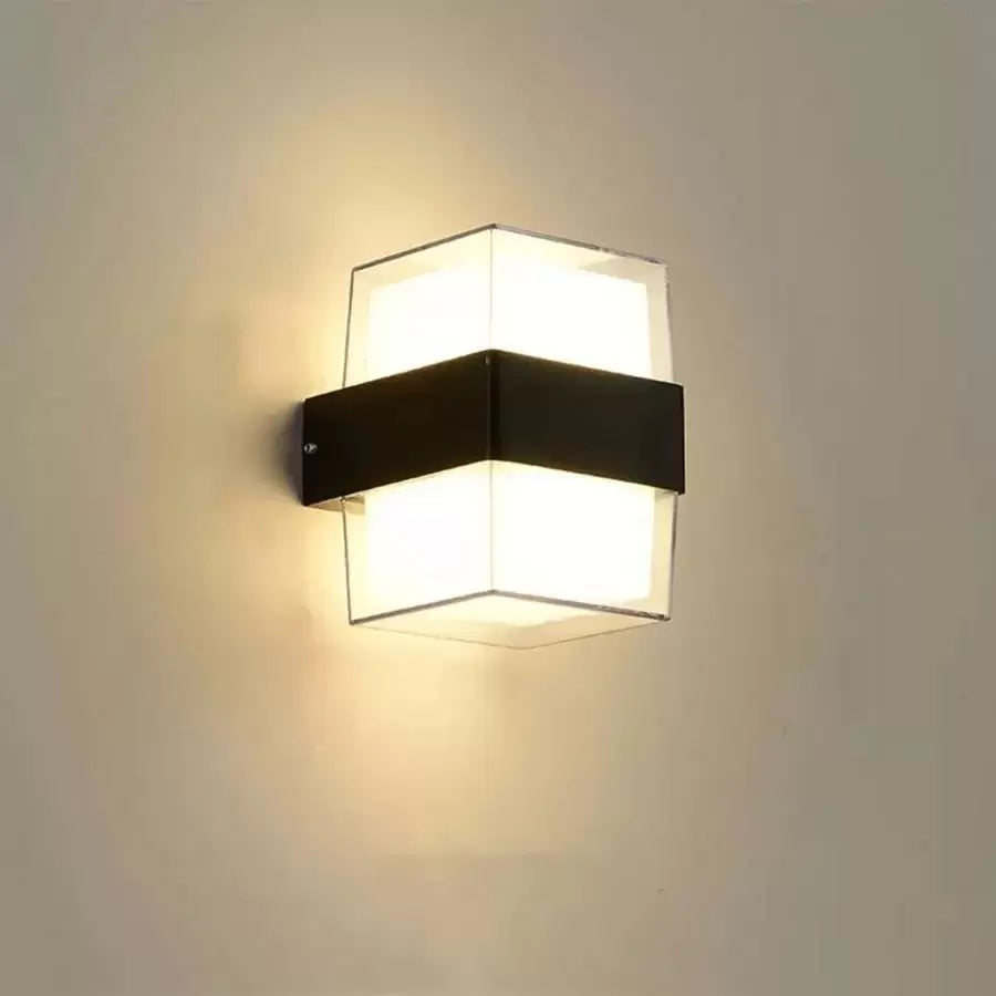 Lampada da parete per esterno LED Kennedy 12W Bianco Nero Lampade da parete per esterno Titolo predefinito Alessandro Design