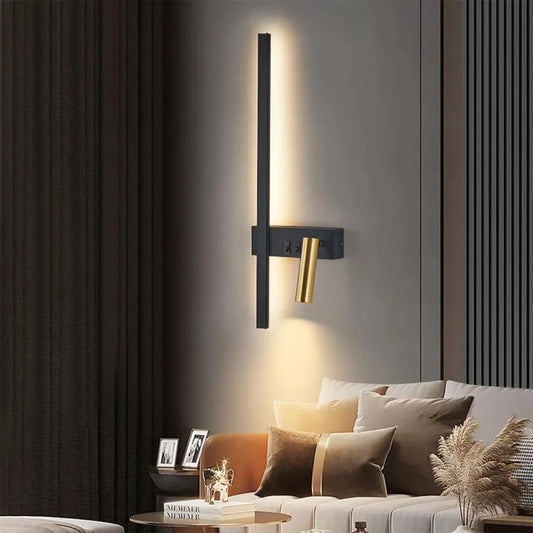 Lampada da parete per esterni LED Glory 9W oro nero. Titolo predefinito Alessandro Design