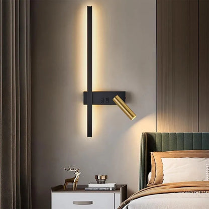 Lampada da parete per esterni LED Glory 9W oro nero. Titolo predefinito Alessandro Design