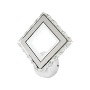 TERRANO Lampada da Parete a LED con Cristalli, Quadrata, 24W, Luce Fredda/Calda/Neutra, Lampada da Parete per Interni Bianca e Acciaio Inossidabile Titolo predefinito Alessandro Design