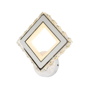 TERRANO Lampada da Parete a LED con Cristalli, Quadrata, 24W, Luce Fredda/Calda/Neutra, Lampada da Parete per Interni Bianca e Acciaio Inossidabile Titolo predefinito Alessandro Design