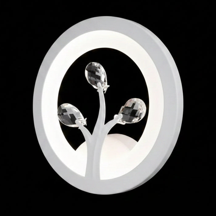 Lampada da parete a LED DAISY, 14W, Luce Fredda/Calda/Neutra, Bianco con Cristallo Lampade da parete per interni Titolo predefinito Alessandro Design