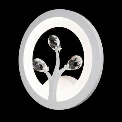 Lampada da parete a LED DAISY, 14W, Luce Fredda/Calda/Neutra, Bianco con Cristallo Lampade da parete per interni Titolo predefinito Alessandro Design