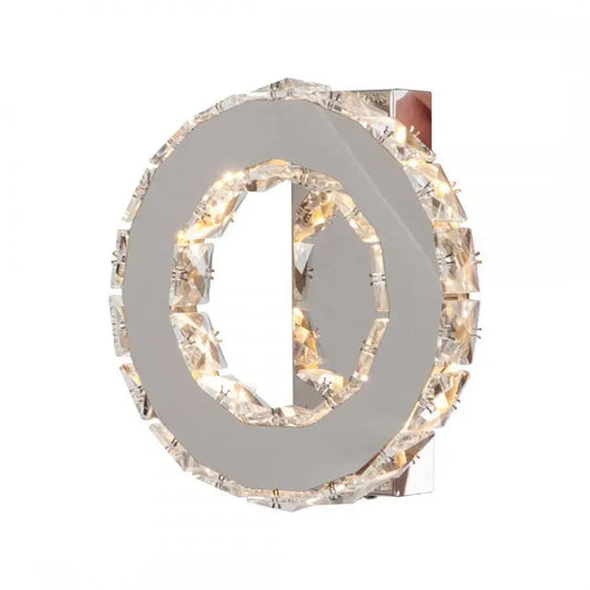 Lampadario LED in cristallo MAJORA 8W, Diametro 20cm, Luce Fredda/Calda/Neutra, Lampadari LED in Cristallo Cromato Lucido Titolo predefinito Alessandro Design