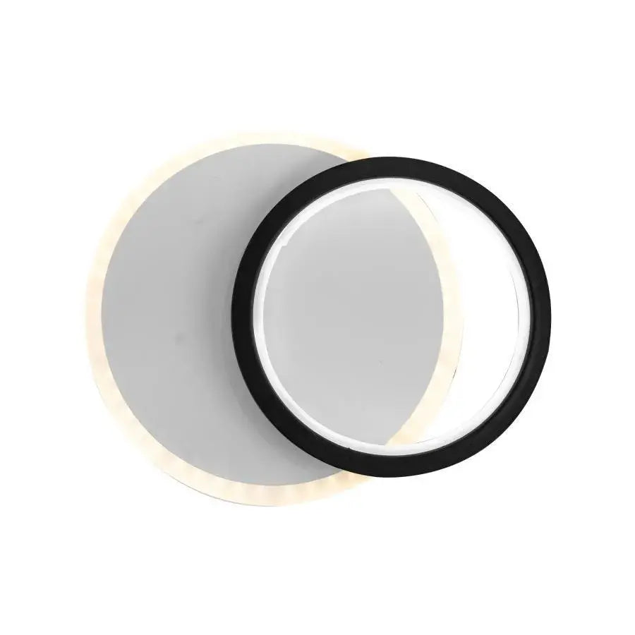 SMALON Lampada da parete a LED 26W, 2 Cerchi, Luce Fredda/Calda/Neutra, Lampadario LED Bianco Nero Titolo predefinito Alessandro Design