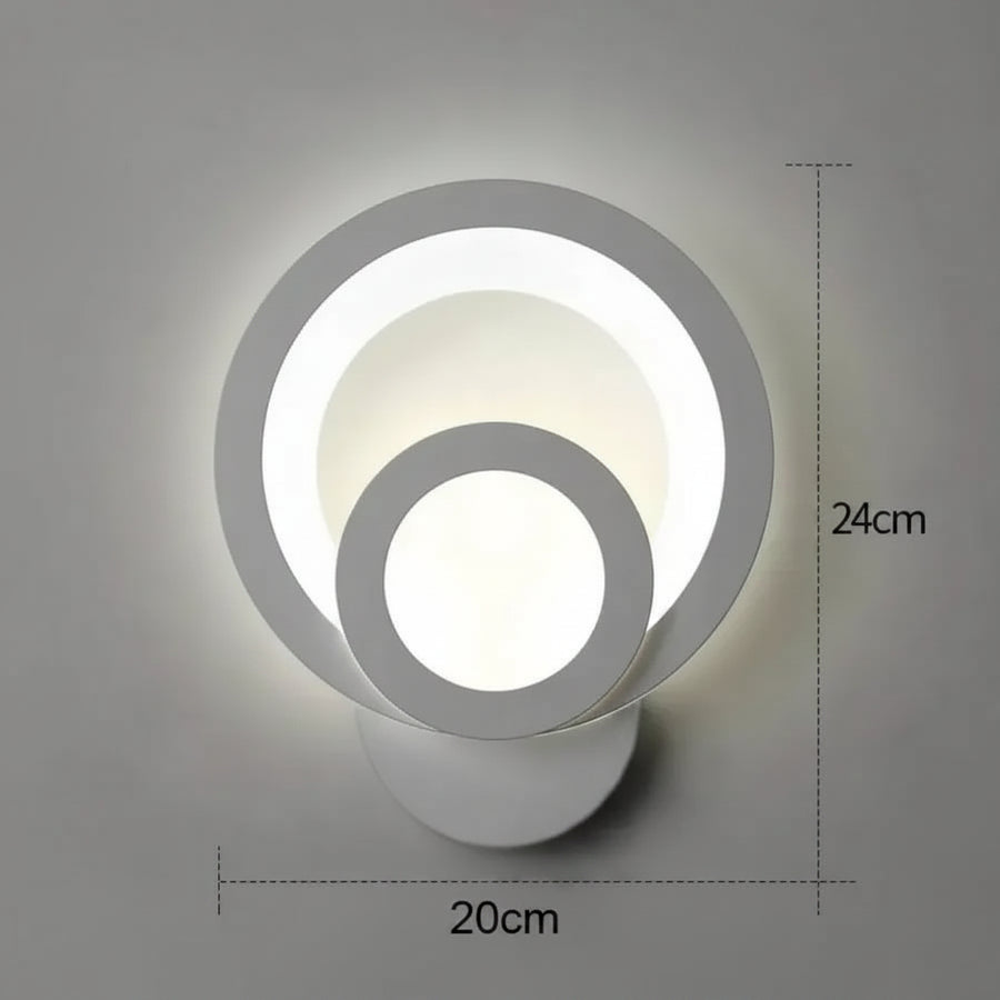 Aplica LED Urbanist 19W Rotunda Lumina Rece/Calda/Neutra Acril si Metal Alb Aplice de Interior Default Title Alessandro Design