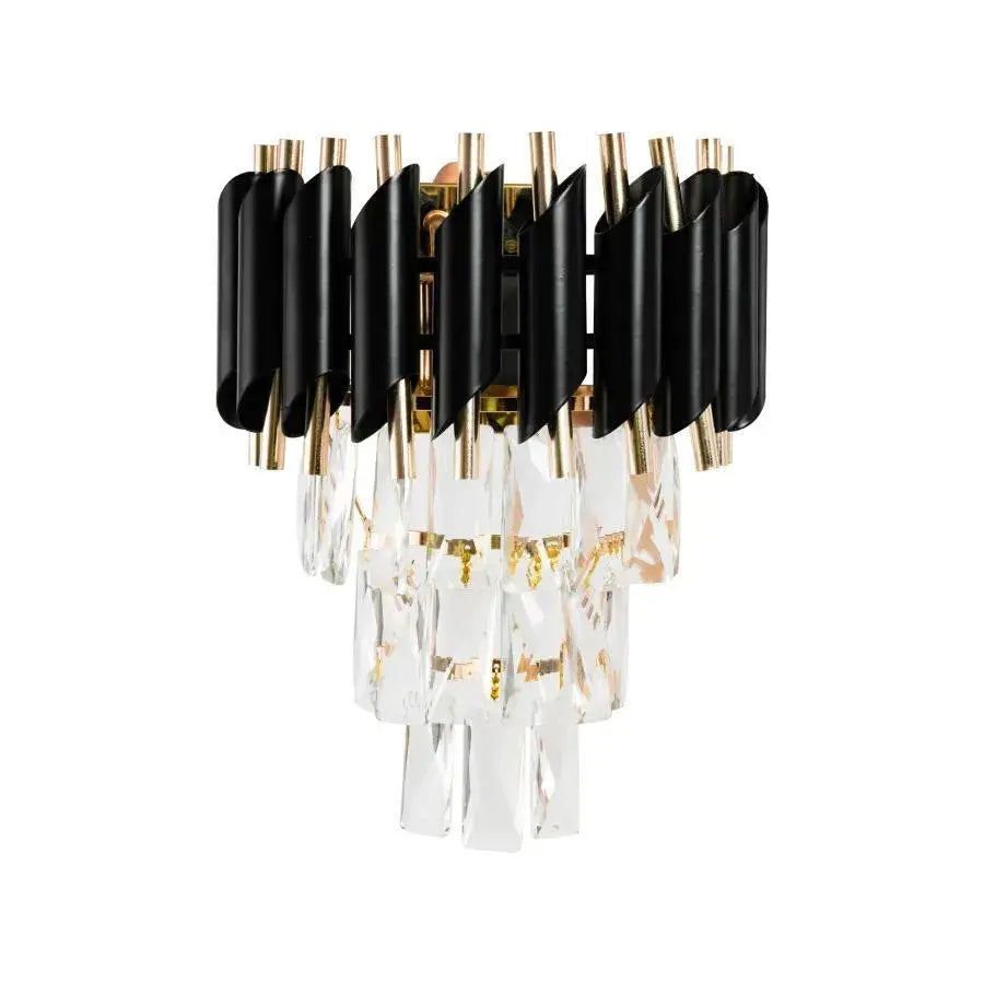 Lampadario di cristallo VERSAILLES Piccolo, 2xE14, Lampade da parete per interni nere Titolo predefinito Alessandro Design