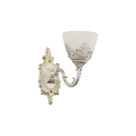 Lampada da parete rustica COTTAGE, 1xE27, Bianco, Metallo e Vetro Lampade da parete per interni Titolo predefinito Alessandro Design