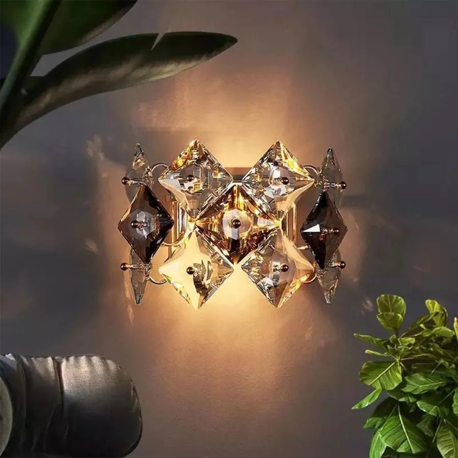 Lampada da parete Yasmina 2xE14, Metallo e Cristallo, Cromo Lampade da parete per interni Titolo predefinito Alessandro Design