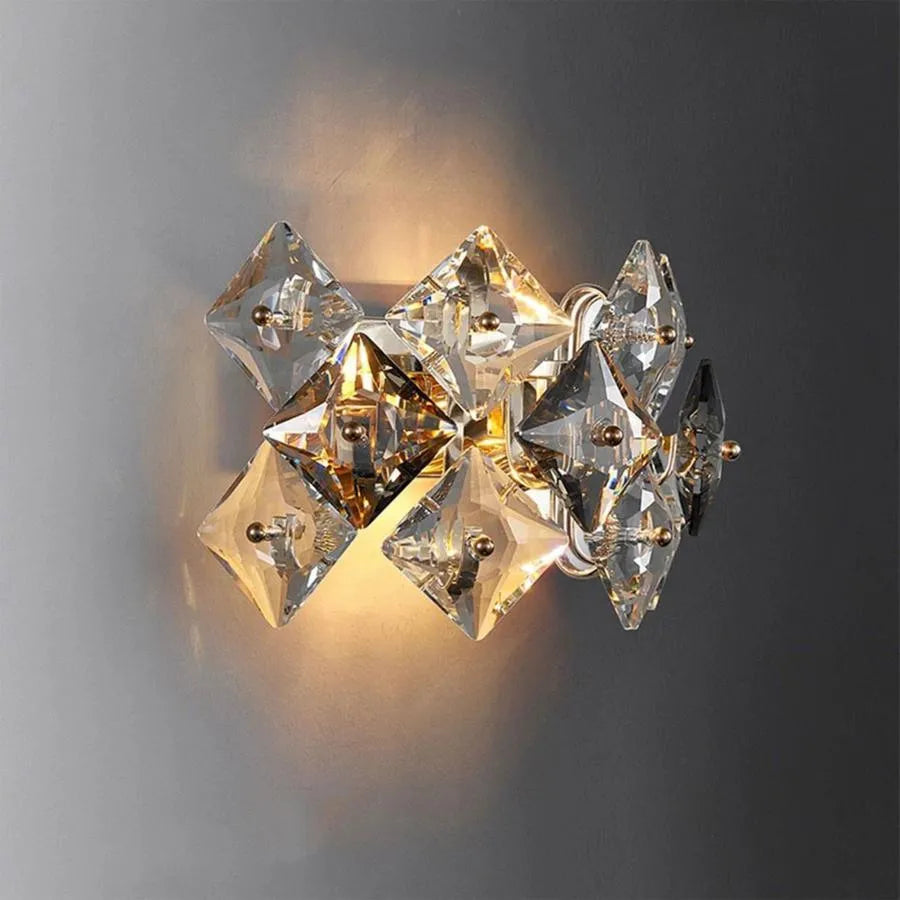 Lampada da parete Zarina 2xE14, Metallo e Cristallo, Oro Lampada da parete per interni Titolo predefinito Alessandro Design