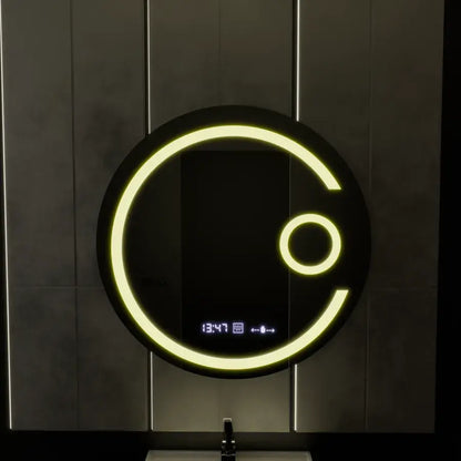 Oglinda LED Rotunda, 60cm, Visio MotionGlow Marcello, Sistem Dezaburire, Ceas & Termometru, Lupa Cosmetica, Dimabila Oglinzi Marcello Default Title Alessandro Design