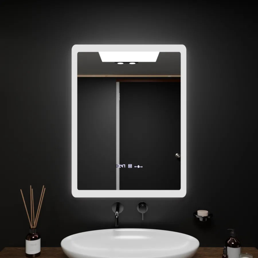 Oglinda LED Rectangulara, 60x80cm, ELANCEE Senzor MotionGlow Marcello, Sistem Dezaburire, Ceas & Termometru, Dimabila Oglinzi Marcello Default Title Alessandro Design