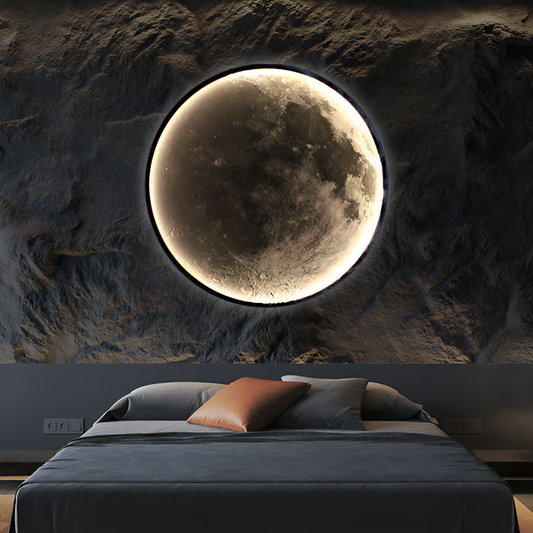 Lampada LED da Parete Decorativa Luna 83W Diametro 120CM Luce Fredda/Neutra/Calda Nero Lampadari LED Applicati Titolo predefinito Alessandro Design