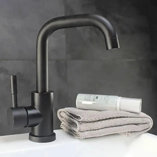 Rubinetto per lavabo con bocca girevole, nero, acciaio inossidabile SUS304, LY008C Rubinetti per bagno Titolo predefinito Alessandro Design