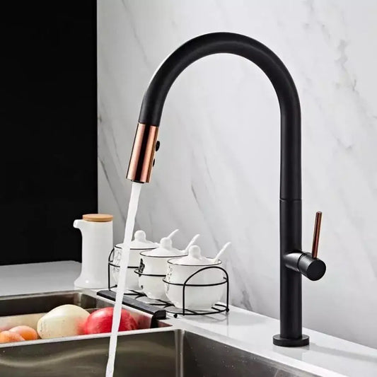 Rubinetto da cucina, Ottone sanitario, Nero, CF1035/B Rubinetti da cucina Titolo predefinito Alessandro Design