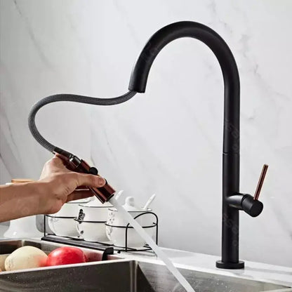 Rubinetto da cucina, Ottone sanitario, Nero, CF1035/B Rubinetti da cucina Titolo predefinito Alessandro Design
