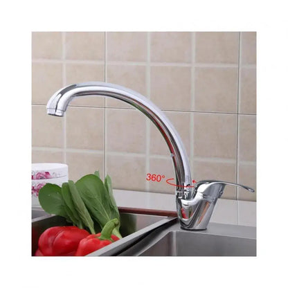 Rubinetto da cucina cromato lucido LB00C, rubinetto a cigno girevole, cartuccia in ceramica, set completo con collegamenti e sistema di fissaggio Rubinetti da cucina Titolo predefinito Alessandro Design