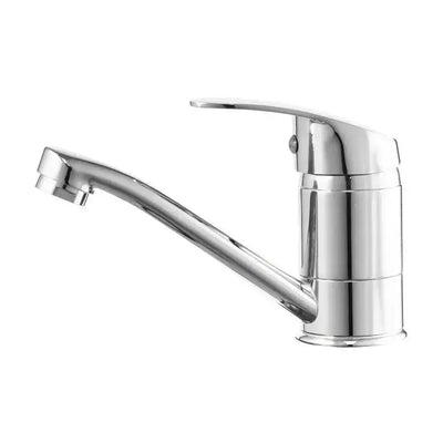 Rubinetto per lavabo, Rubinetto girevole, lunghezza 18 cm, Cartuccia in ceramica, Cromo, Collegamento incluso
