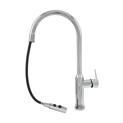 Rubinetto Cucina con Doccia Estraibile Ottone Sanitario Argento CF/1035/C Rubinetti Cucina Default Title Alessandro Design