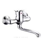 Rubinetto da cucina a parete con bocca girevole Rubinetti da cucina in lega d'argento Titolo predefinito Alessandro Design