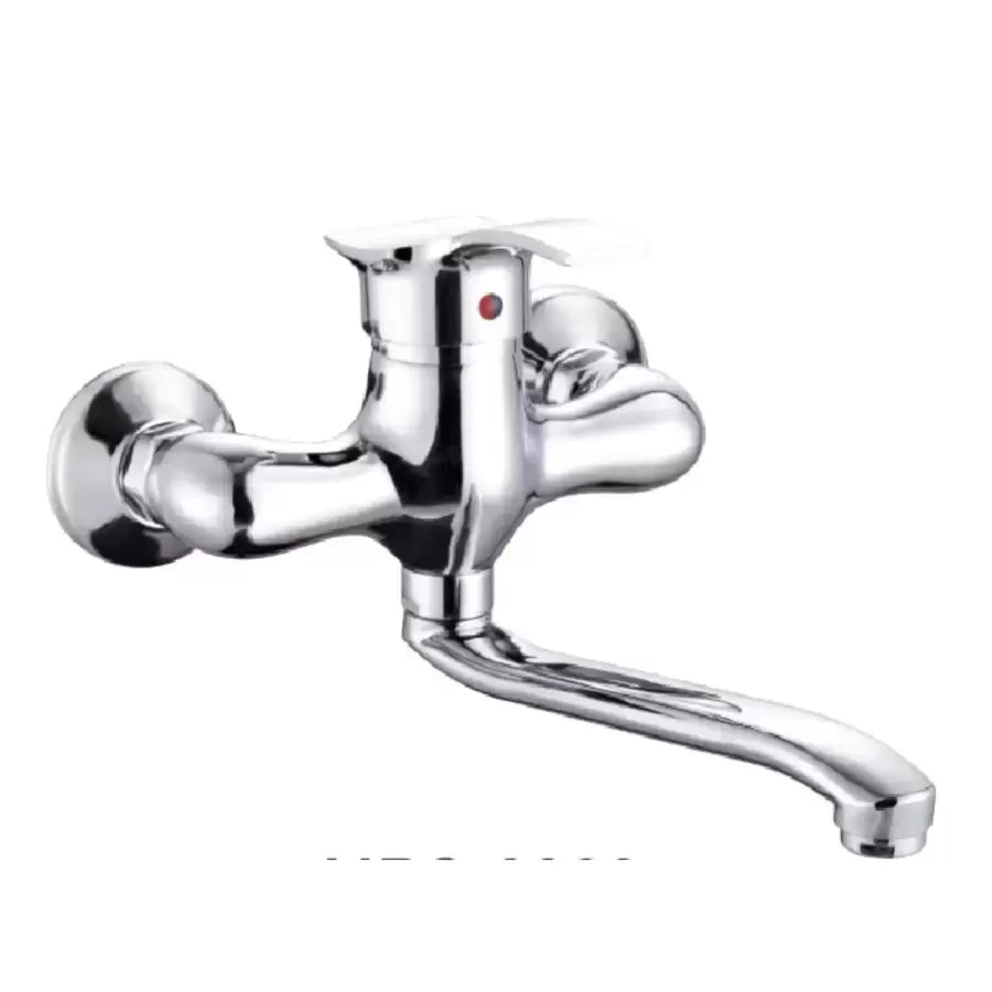 Rubinetto da cucina a parete con bocca girevole Rubinetti da cucina in lega d'argento Titolo predefinito Alessandro Design