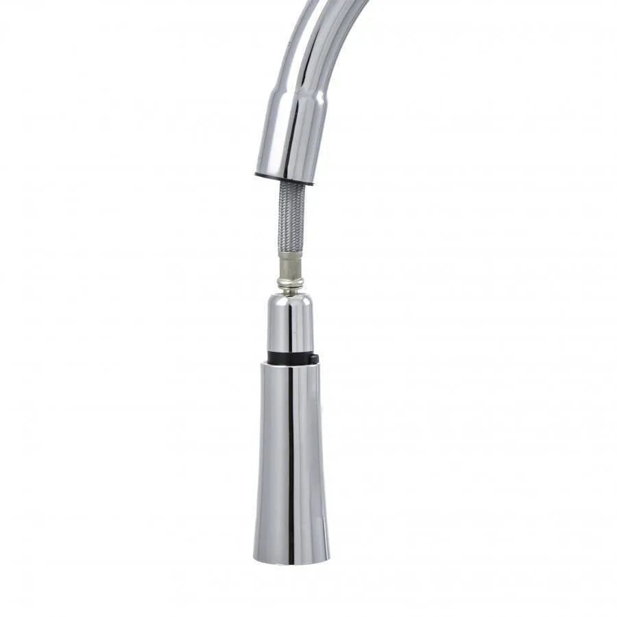Rubinetto Cucina con Doccia Estraibile Ottone Sanitario Argento CF/1035/C1 Rubinetti Cucina Titolo predefinito Alessandro Design