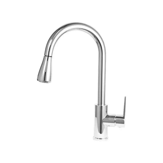 Rubinetto Cucina Con Doccia Estraibile, Ottone Sanitario, Cromo, CF022S Rubinetti Cucina Titolo predefinito Alessandro Design