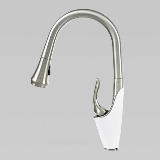 Rubinetto Cucina Con Doccia Estraibile, Ottone Sanitario, Cromo, W054 Rubinetti Cucina Titolo predefinito Alessandro Design