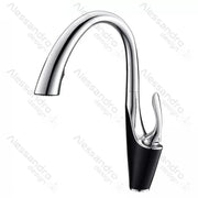 Rubinetto Cucina Con Doccia Estraibile, Ottone Sanitario, Cromo, W058 Rubinetti Cucina Titolo predefinito Alessandro Design
