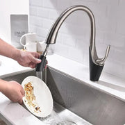 Rubinetto Cucina Con Doccia Estraibile, Ottone Sanitario, Cromo, W058 Rubinetti Cucina Titolo predefinito Alessandro Design