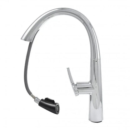 Rubinetto Cucina Con Doccia Estraibile, Ottone Sanitario, Cromo, W059 Rubinetti Cucina Titolo predefinito Alessandro Design
