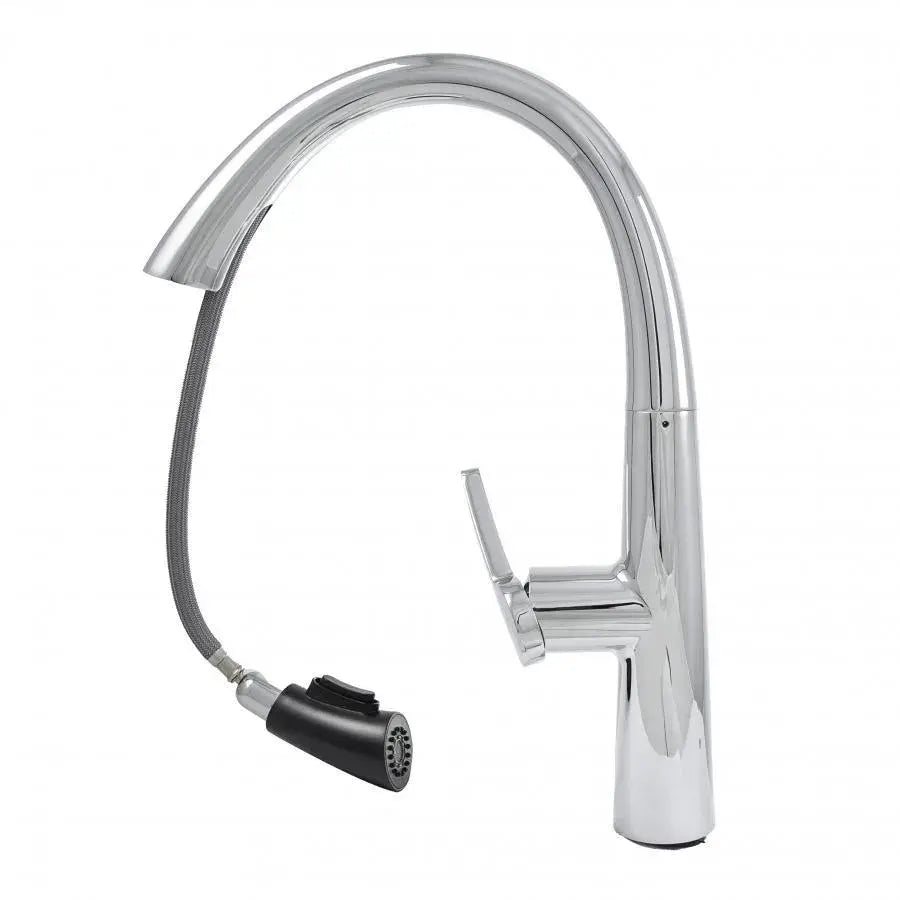 Rubinetto Cucina Con Doccia Estraibile, Ottone Sanitario, Cromo, W059 Rubinetti Cucina Titolo predefinito Alessandro Design