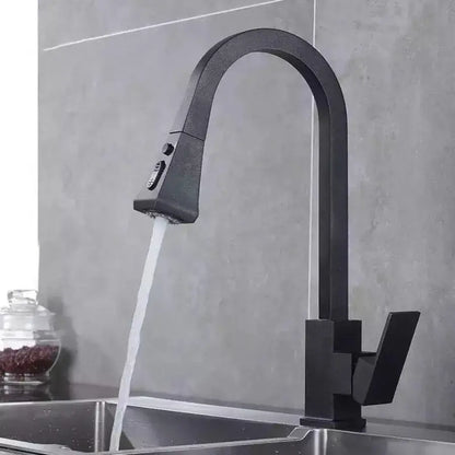 Rubinetto Cucina Con Doccia Estraibile, Ottone Sanitario, Nero, OD/2040 Rubinetti Cucina Titolo predefinito Alessandro Design