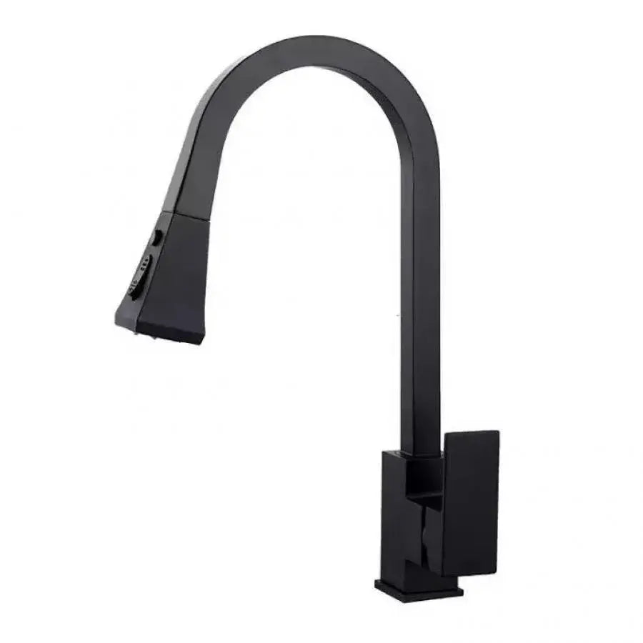 Rubinetto Cucina Con Doccia Estraibile, Ottone Sanitario, Nero, OD/2040 Rubinetti Cucina Titolo predefinito Alessandro Design