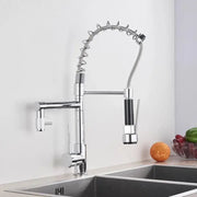 Rubinetto Cucina con Doccia Estraibile, Acciaio Inox e Ottone Cromato, YD/201 Rubinetti Cucina Titolo predefinito Alessandro Design