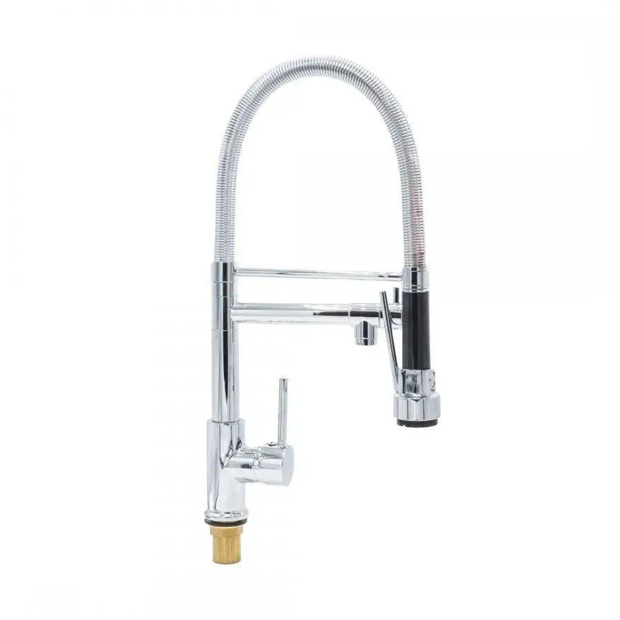 Rubinetto Cucina con Doccia Estraibile, Acciaio Inox e Ottone Cromato, YD/301 Rubinetti Cucina Titolo predefinito Alessandro Design