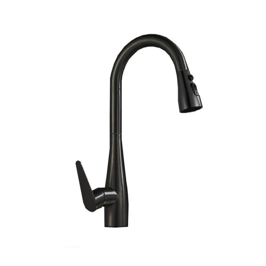 Baterie Bucatarie cu Dus Extractibil Inox Negru ZY1012 Baterii de Bucatarie Default Title Alessandro Design