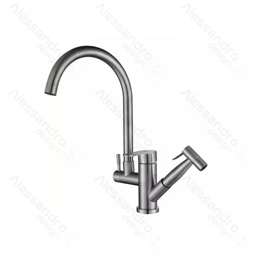 Baterie Bucatarie cu Dus Extractibil, Inox SUS304, Satinat, CF034 Baterii de Bucatarie Default Title Alessandro Design