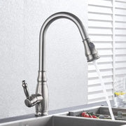 Rubinetto Cucina Con Doccia Estraibile, Acciaio Inossidabile SUS304, Satinato, YSQ/105 Rubinetti Cucina Titolo predefinito Alessandro Design