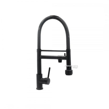 Rubinetto da cucina, acciaio inossidabile e ottone nero, YD/302 Rubinetti da cucina Titolo predefinito Alessandro Design