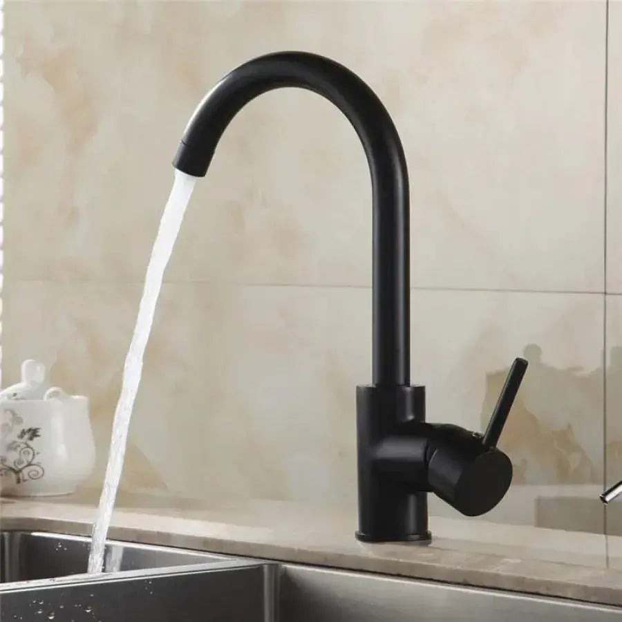 Rubinetto da cucina, acciaio inossidabile SUS304, nero, HS/LY008 Rubinetti da cucina Titolo predefinito Alessandro Design