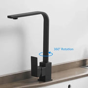 Baterie Bucatarie Monocomanda Pipa Pivotanta Cartus Ceramic Inox Negru Satin Racorduri Kit Fixare Incluse HS002 Baterii de Bucatarie Default Title Alessandro Design