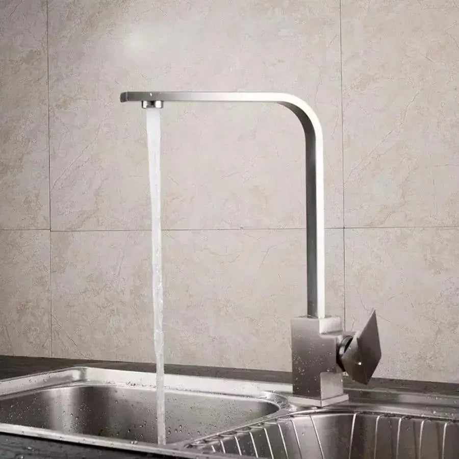 Rubinetto da cucina, acciaio inossidabile SUS304, satinato, Rubinetti da cucina CF006 Titolo predefinito Alessandro Design